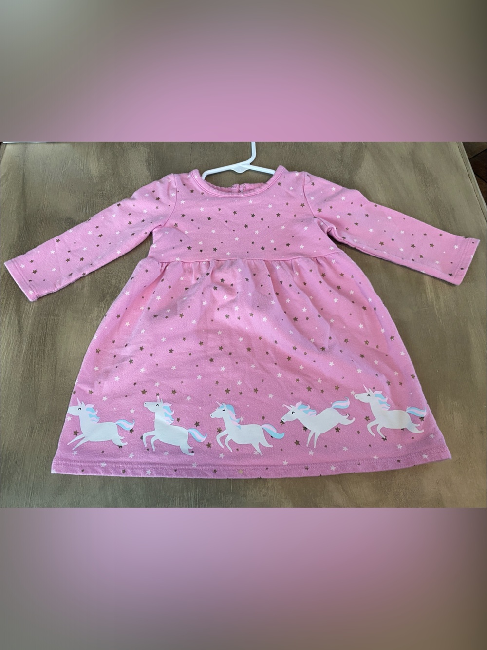 Jumping Beans Pink Unicorn Star Dress